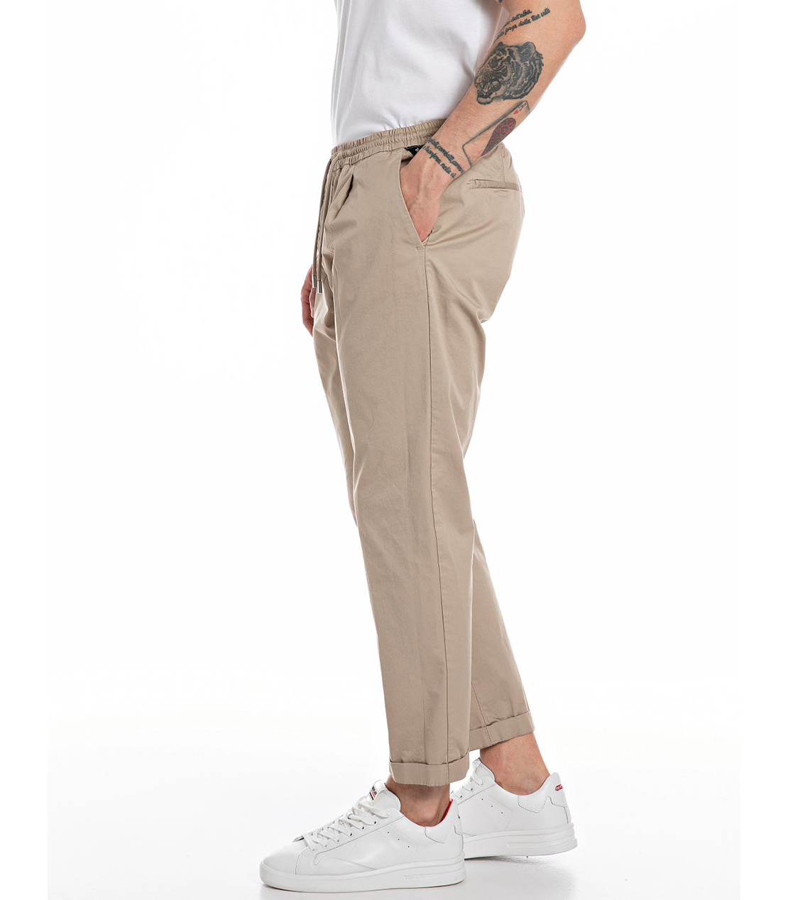 コンフォートライトコットンツイルジョガーパンツ 詳細画像 ベージュ 3